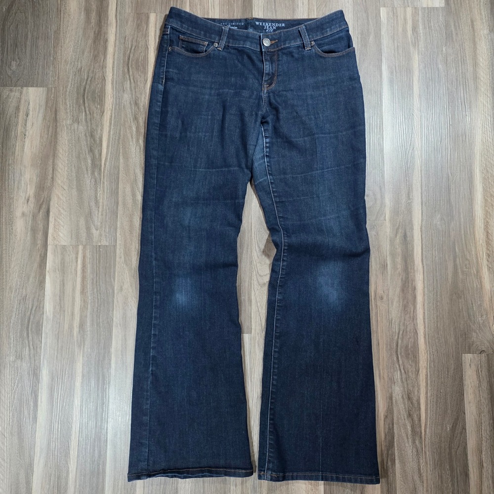 The‎ Limited Denim Weekender Jean 678 Dark Wash Flare Leg Stretch Jeans Womens 8